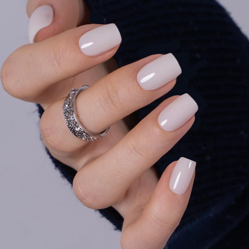CurvLife front packaging showing milky white square nails and kit benefits