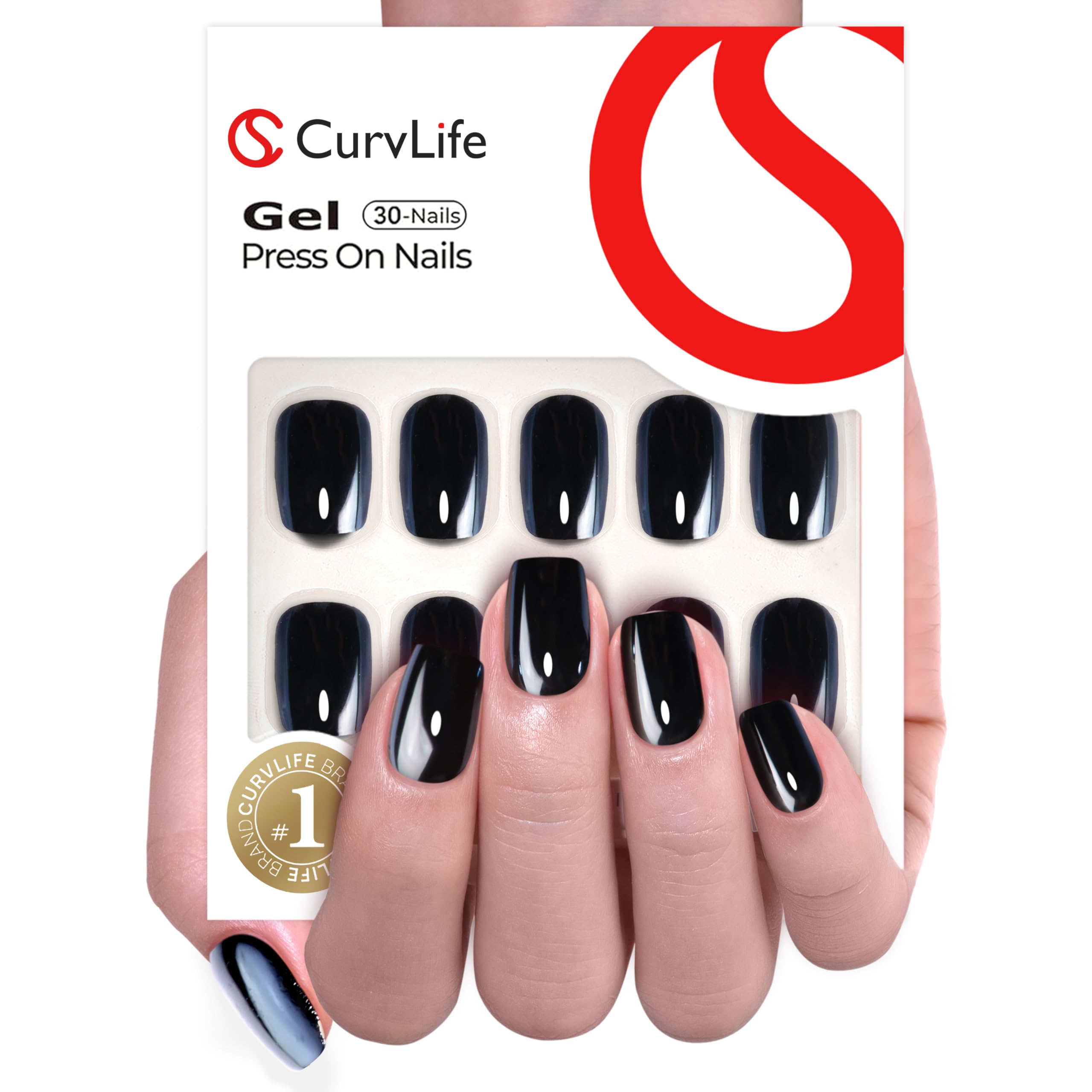 CurvLife front packaging showing kit contents and glossy black finish benefit