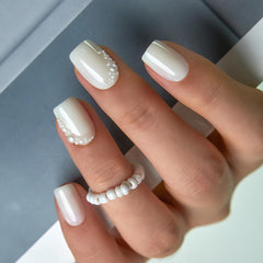 Curvlife front packaging showing full press-on nail set and accessories, easy at-home use