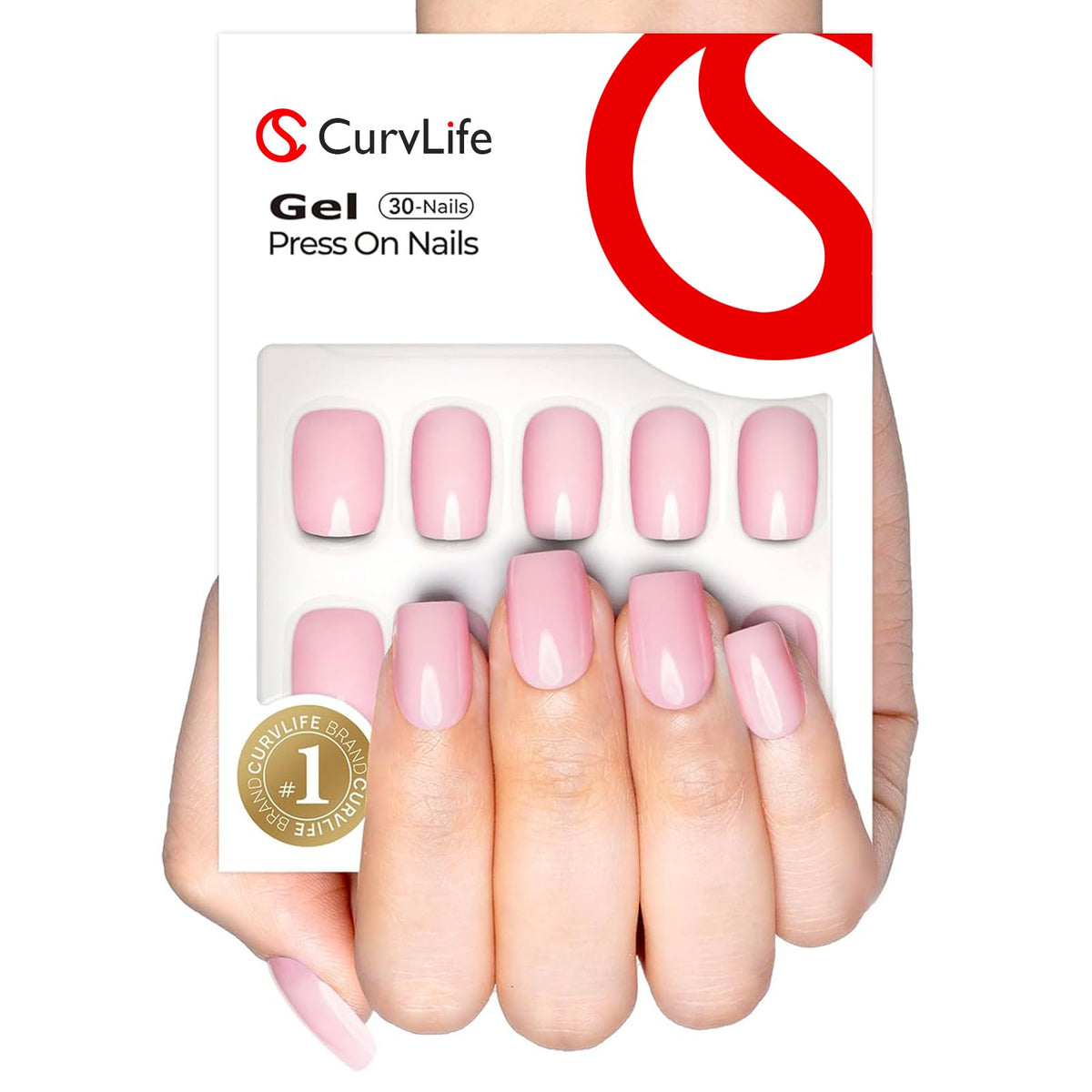 CurvLife front packaging showing complete French tip kit and tools for quick manicures
