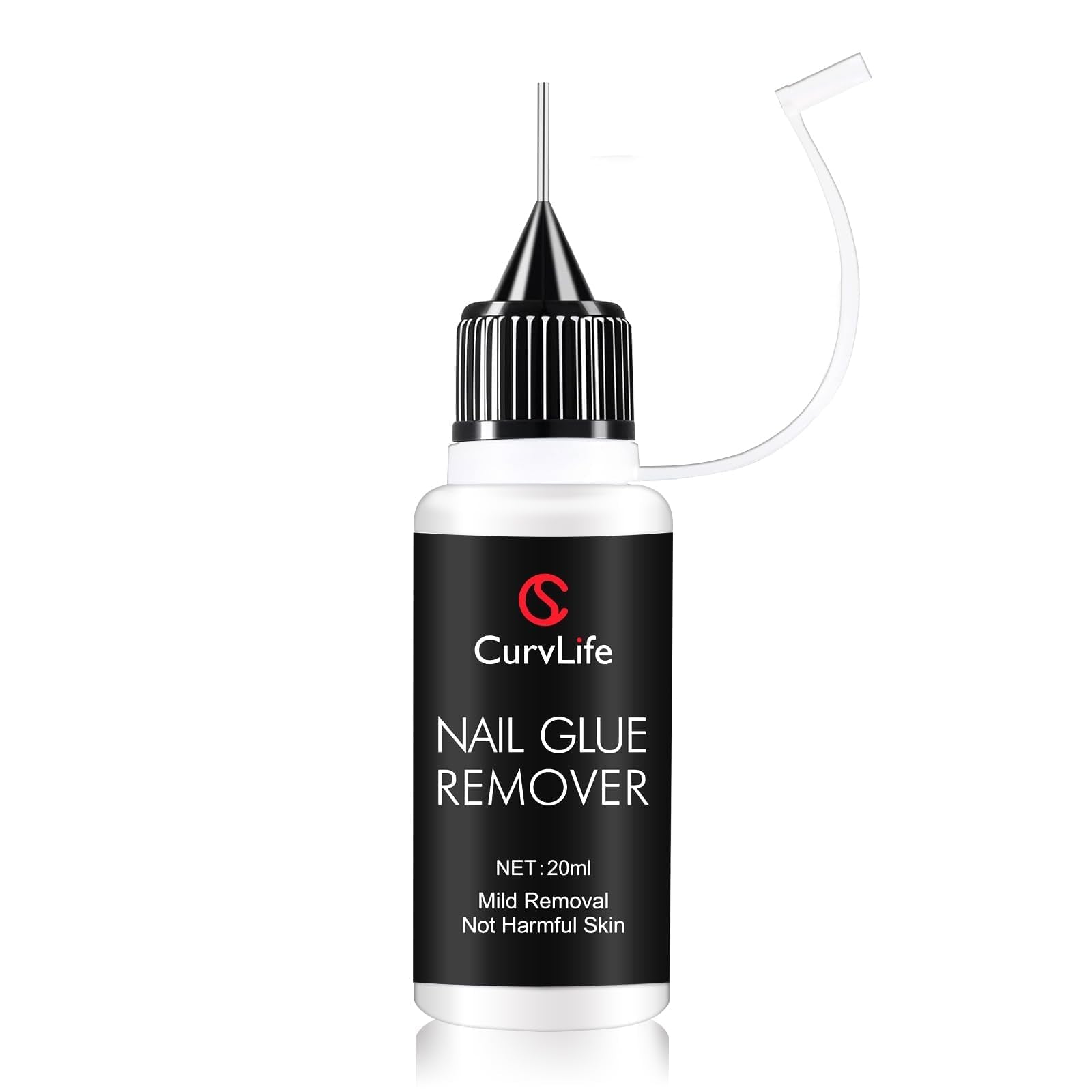 CurvLife front packaging showing 20ml bottle and label, gentle removal benefit