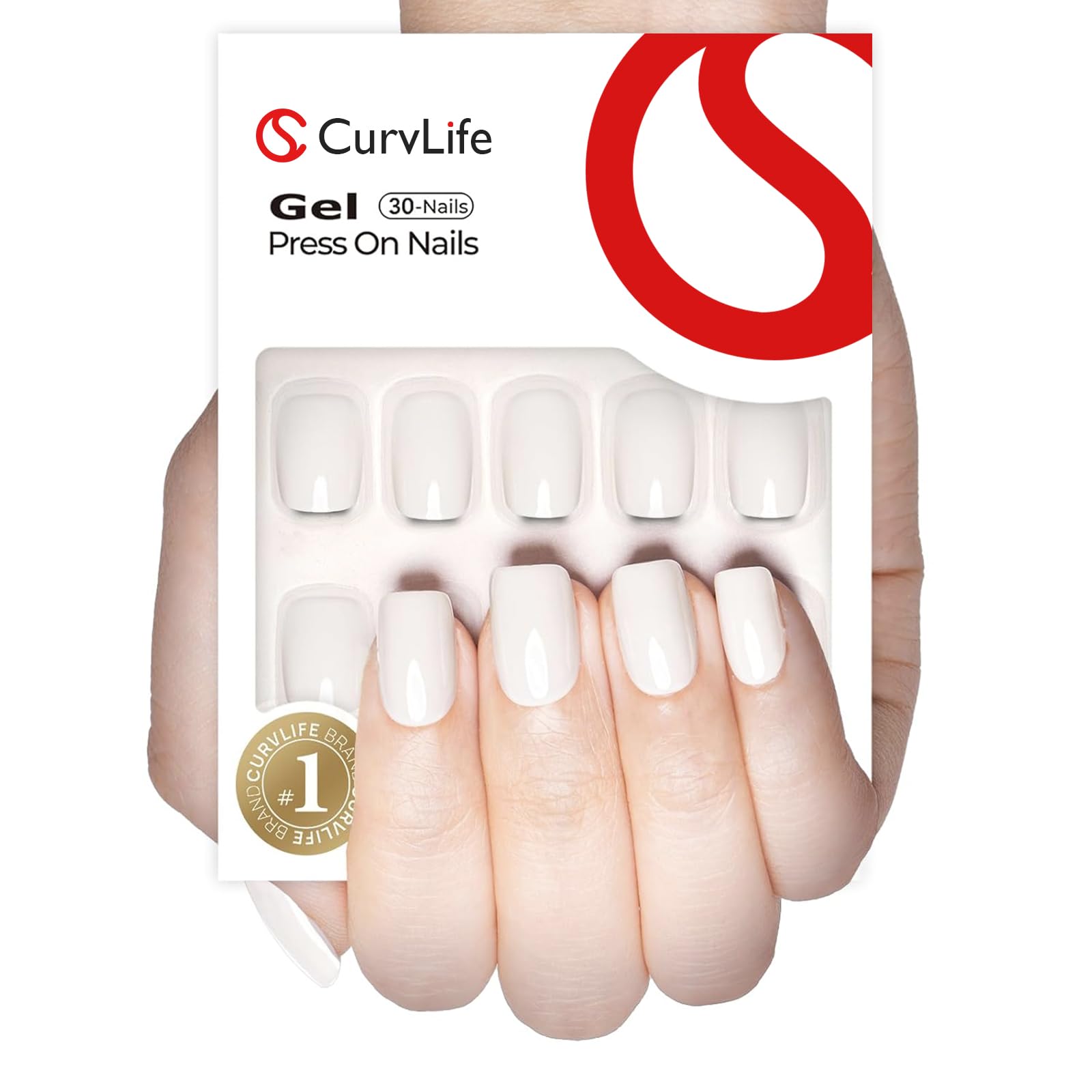 CurvLife front packaging showing full set and glossy benefit