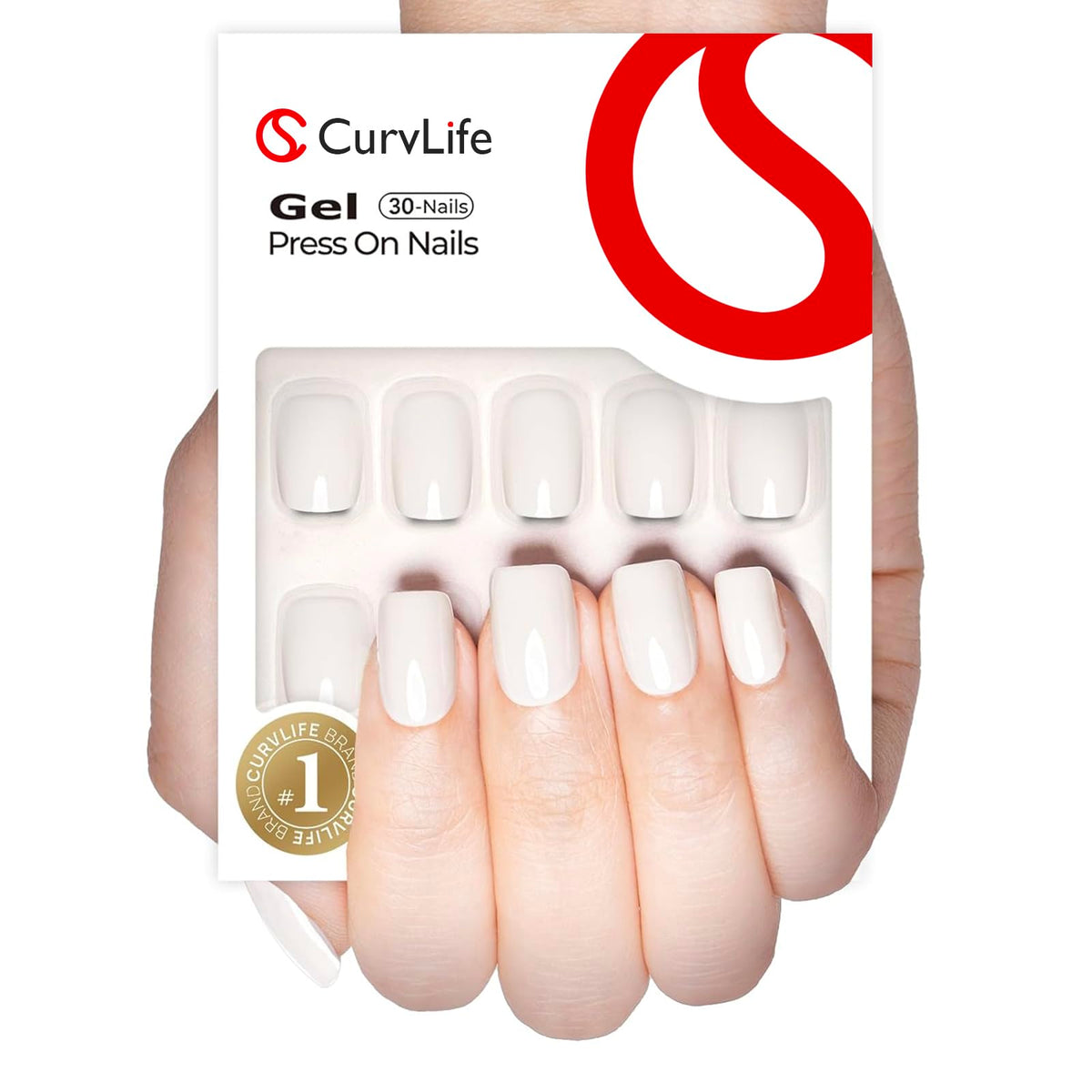 CurvLife front packaging showing full set and glossy benefit