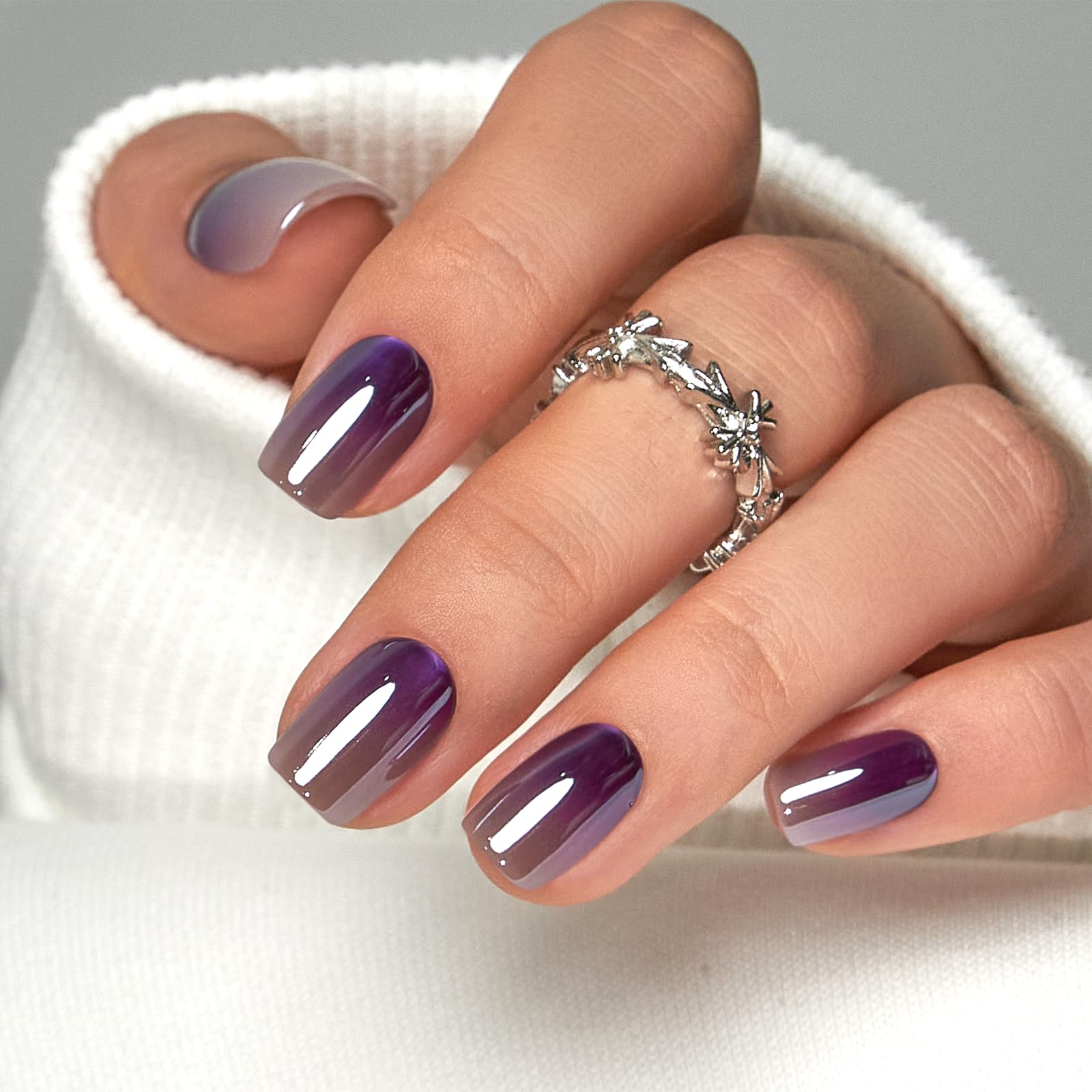 CurvLife nails in hand for size comparison and realistic length preview