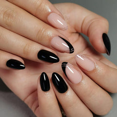 CurvLife application demo with hand pressing nail on, demonstrating easy salon results