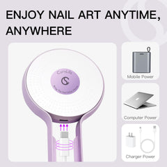 CurvLife in use during manicure curing gel polish fast for consistent finishes