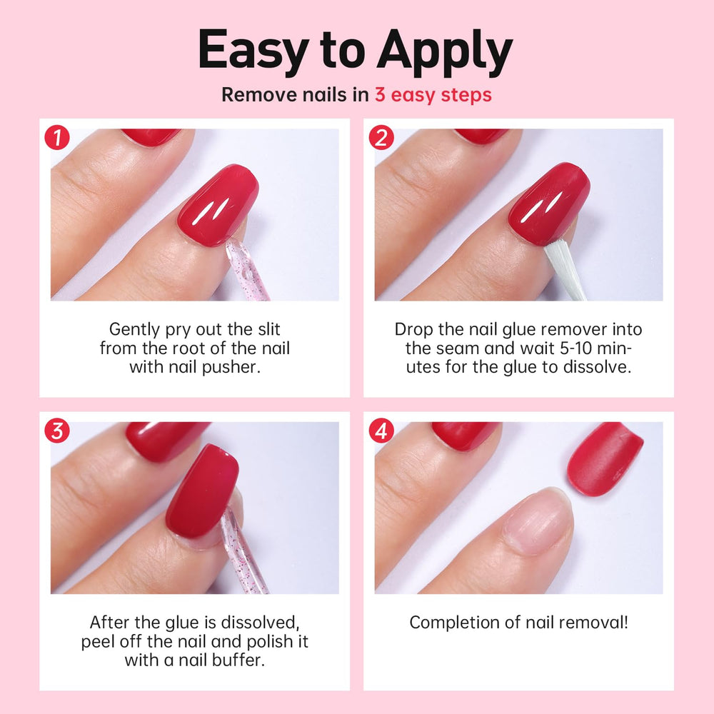 CurvLife in use removing press-on nail, safe gentle lift benefit