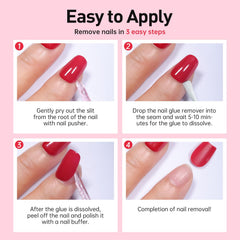 CurvLife in use removing press-on nail, safe gentle lift benefit