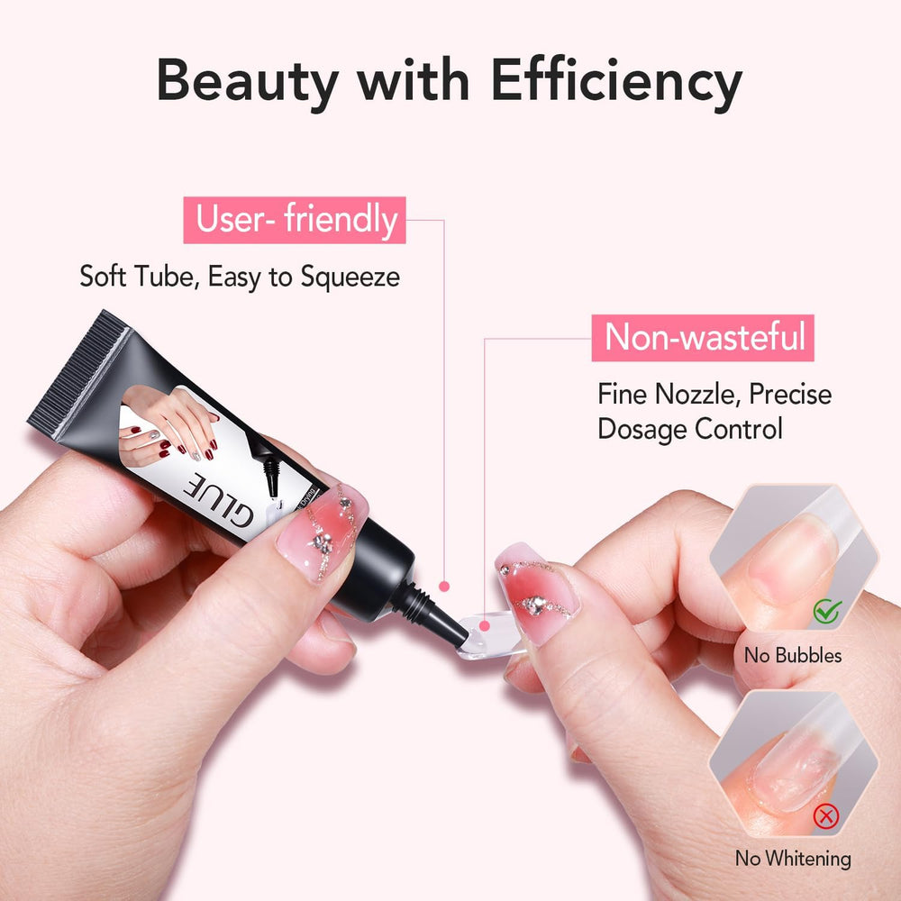 CurvLife in use applying press-on nails for secure, long-lasting wear
