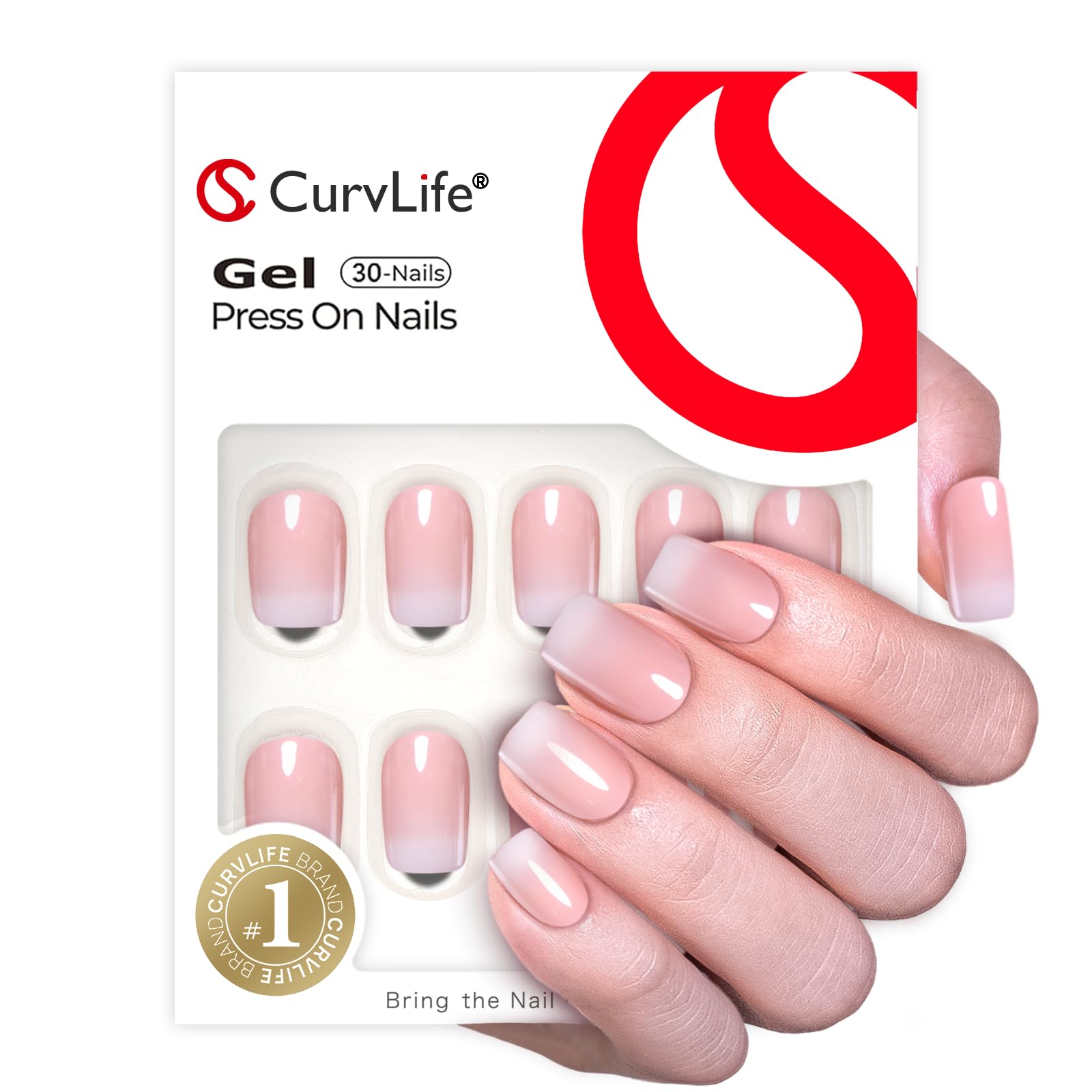 CurvLife label and protective gel finish detail showing glossy, chip-resistant surface
