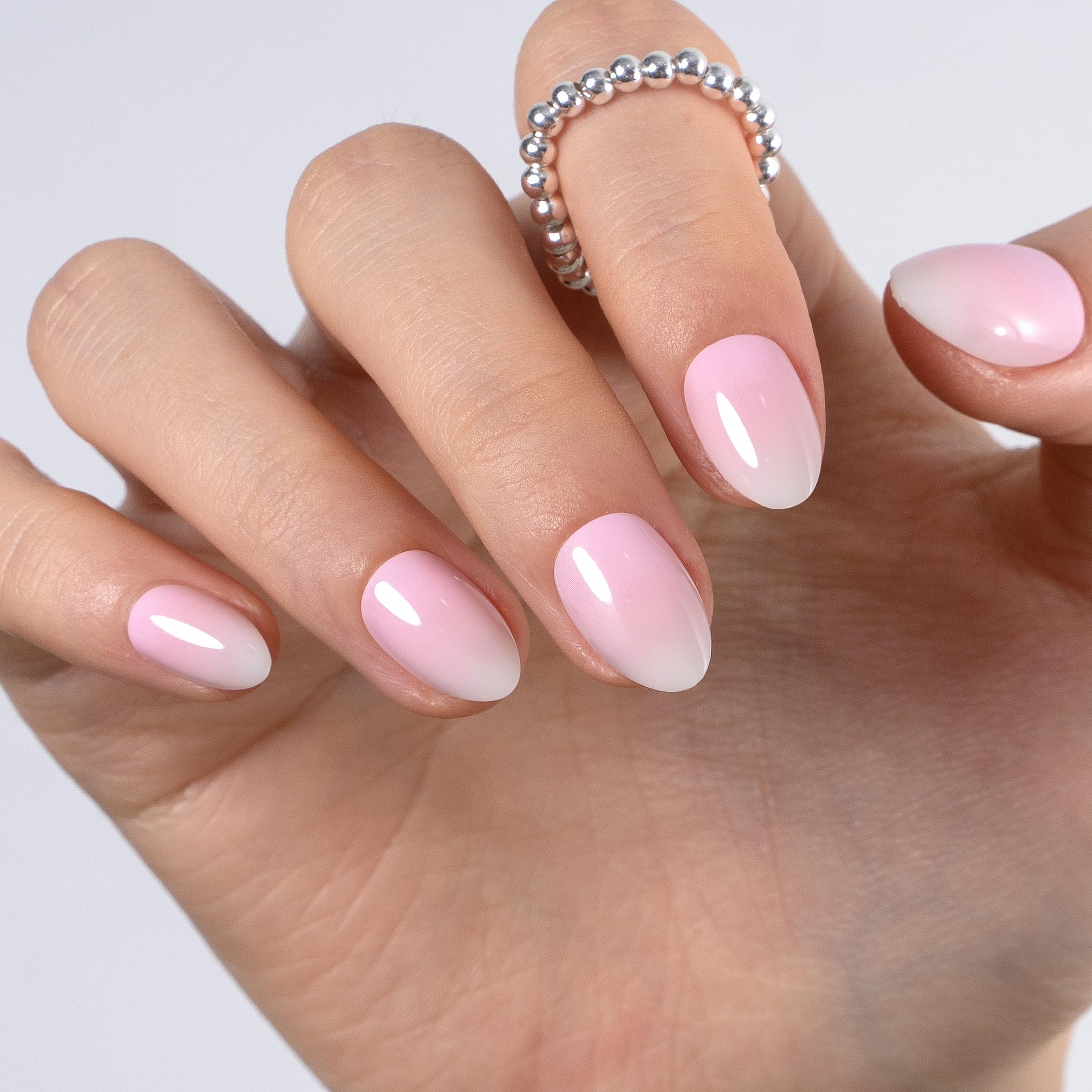 CurvLife close-up of soft gel finish highlighting glossy salon shine