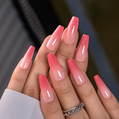 CurvLife nails being applied by hand demonstrating easy at-home application