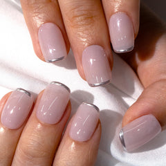 CurvLife nails on model hands in lifestyle scene showing salon-style finish quickly