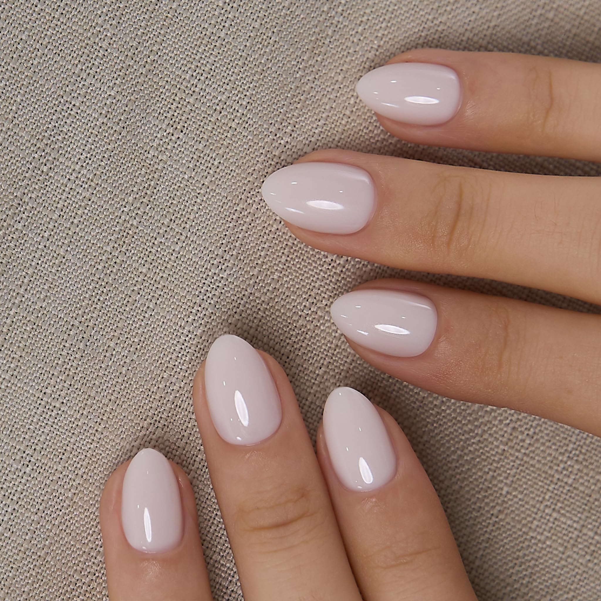 CurvLife front packaging showing milky white extra short nails and kit contents