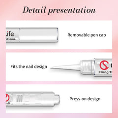 CurvLife pen next to a fingertip for size comparison and easy portability
