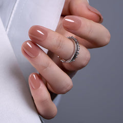 CurvLife rosy calm front packaging showing polished salon-style nails and tools