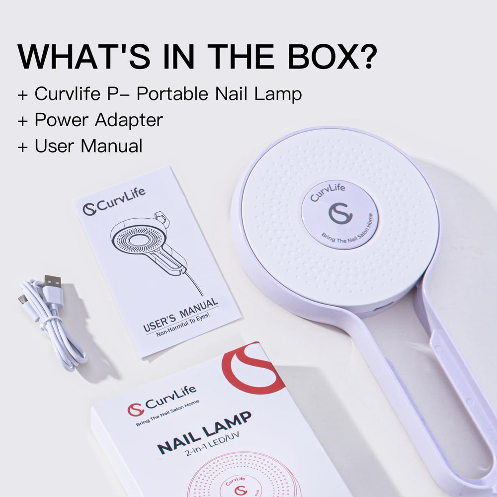 CurvLife beside a hand to show scale and lightweight convenience for travel