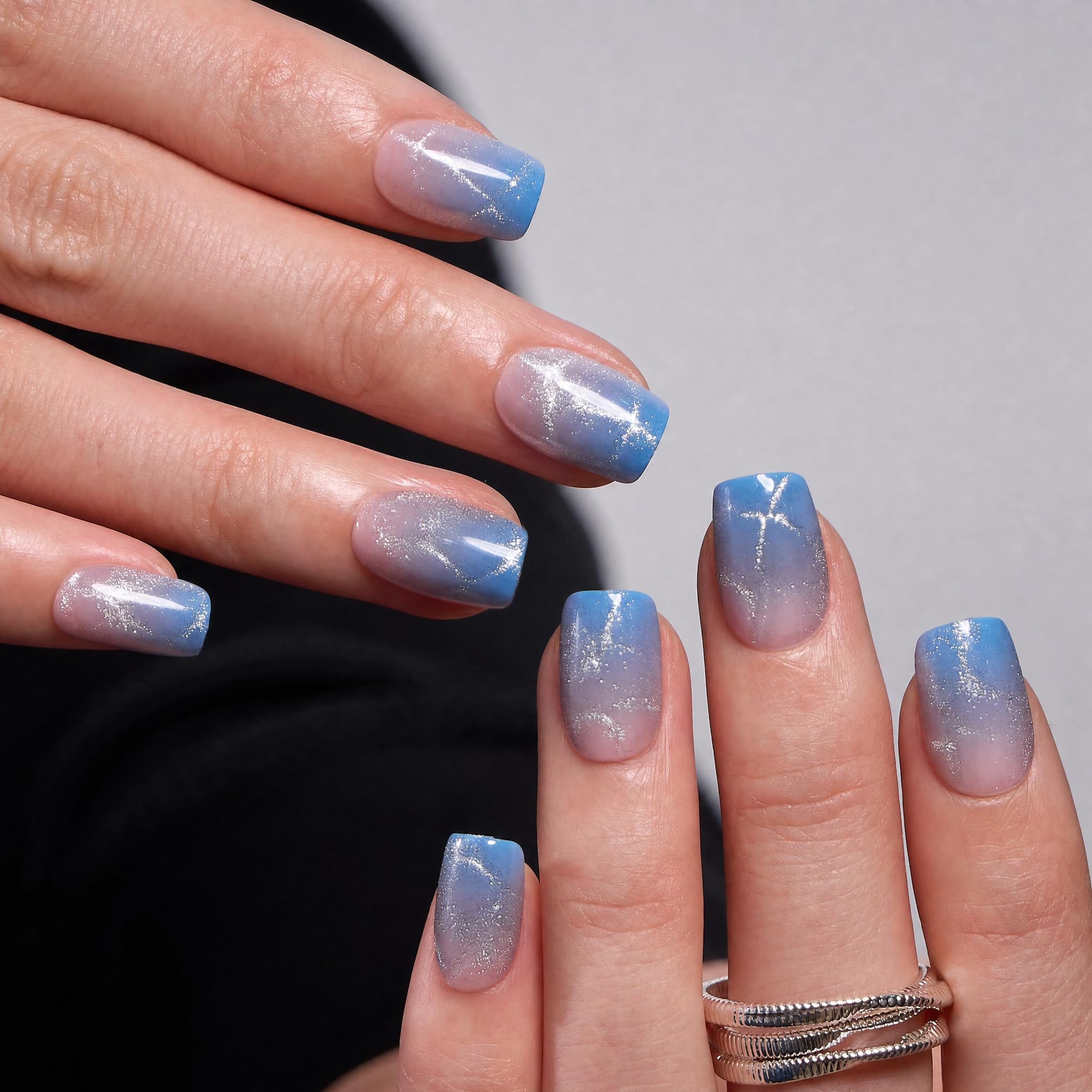 CurvLife close-up of short square nails highlighting smooth finish