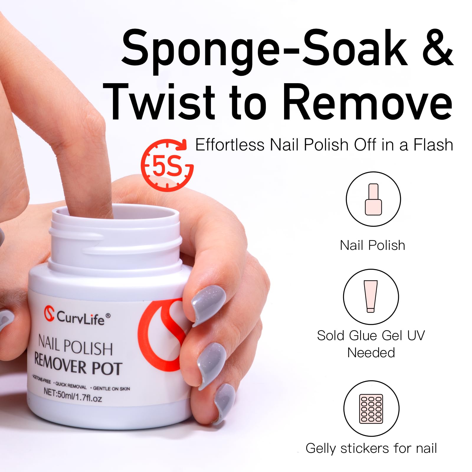 CurvLife sponge close-up texture demonstrating fast polish removal