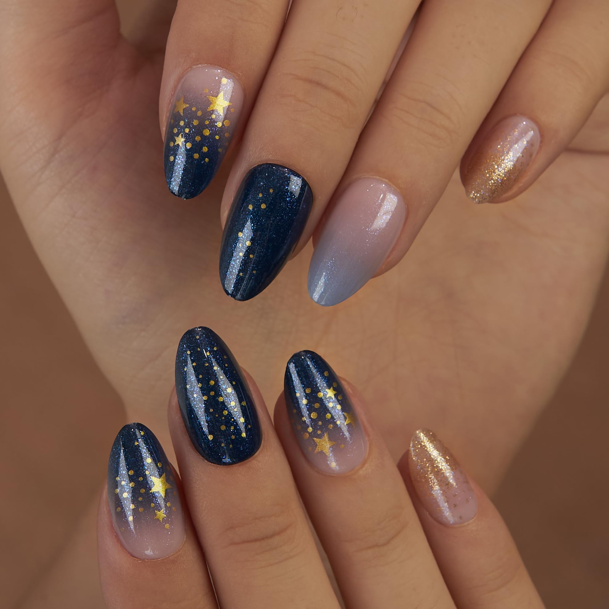CurvLife starry night glitter detail close-up highlighting decorative sparkle