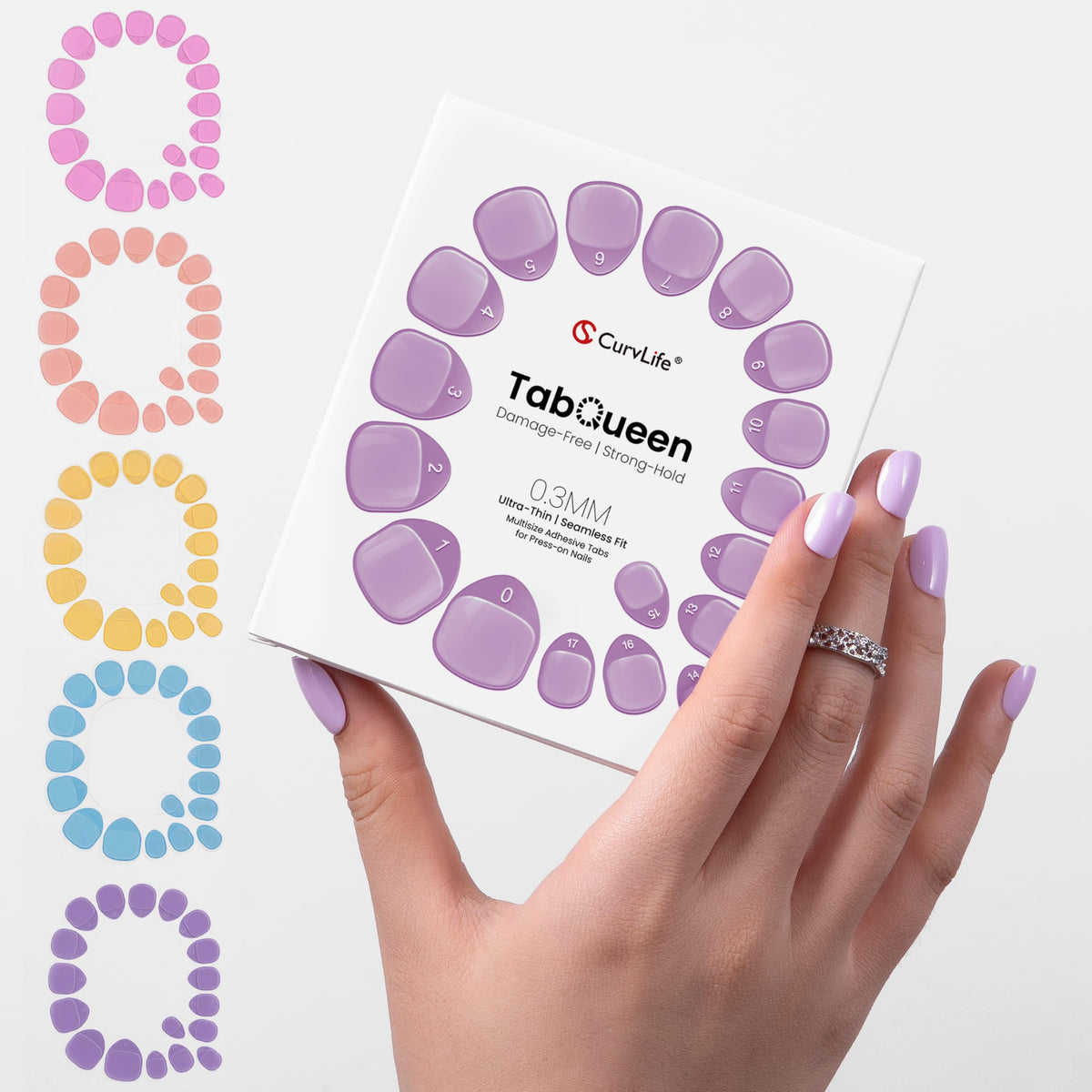 CurvLife TabQueen front packaging showing 180 tabs and brand clarity for quick identification
