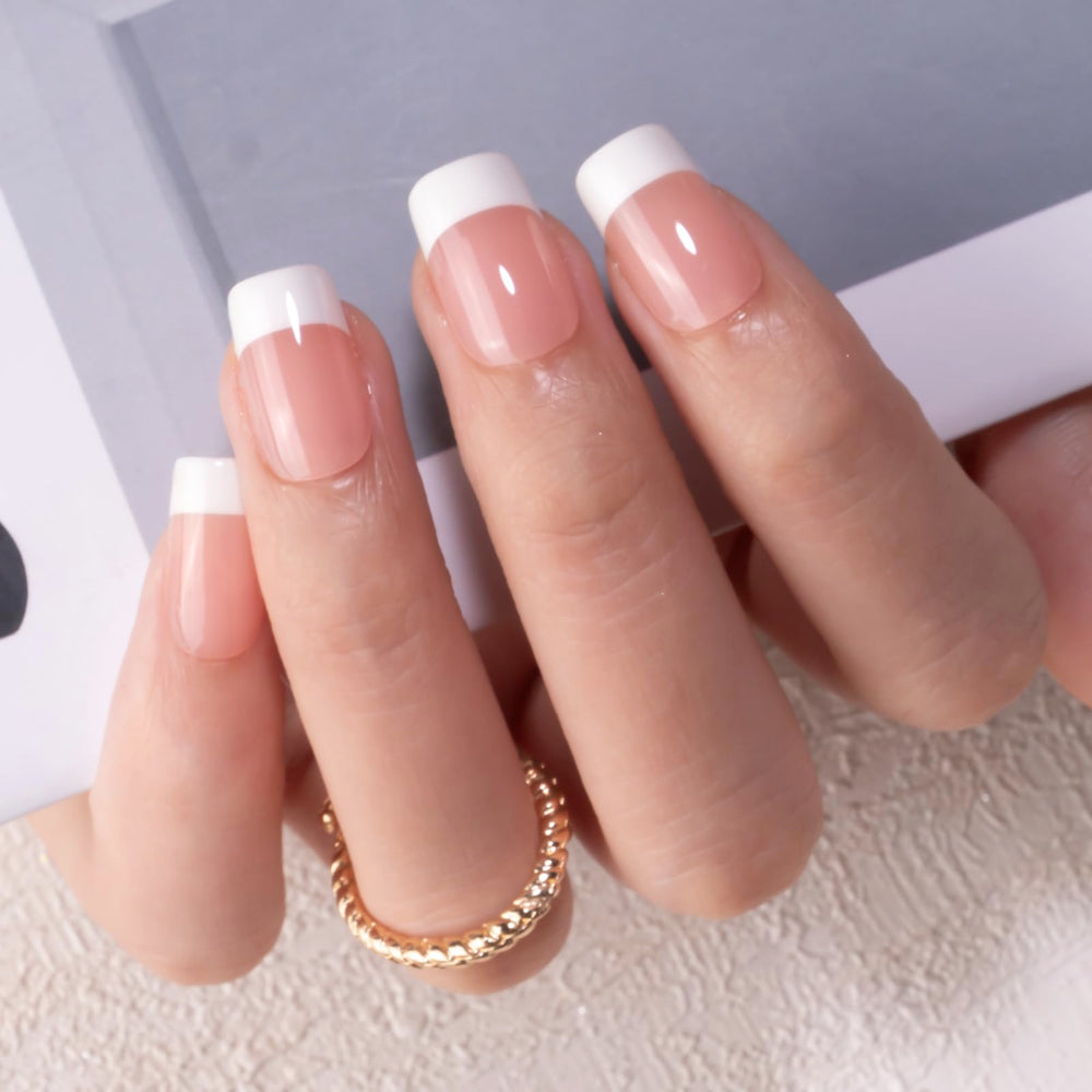 CurvLife nails in use typing at a laptop demonstrating durability during daily activities