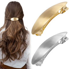 CustomyLife front view showing both gold and silver barrettes with polished benefit