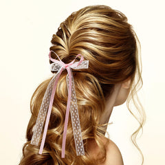 CustomyLife long ribbon tails draping to show graceful movement