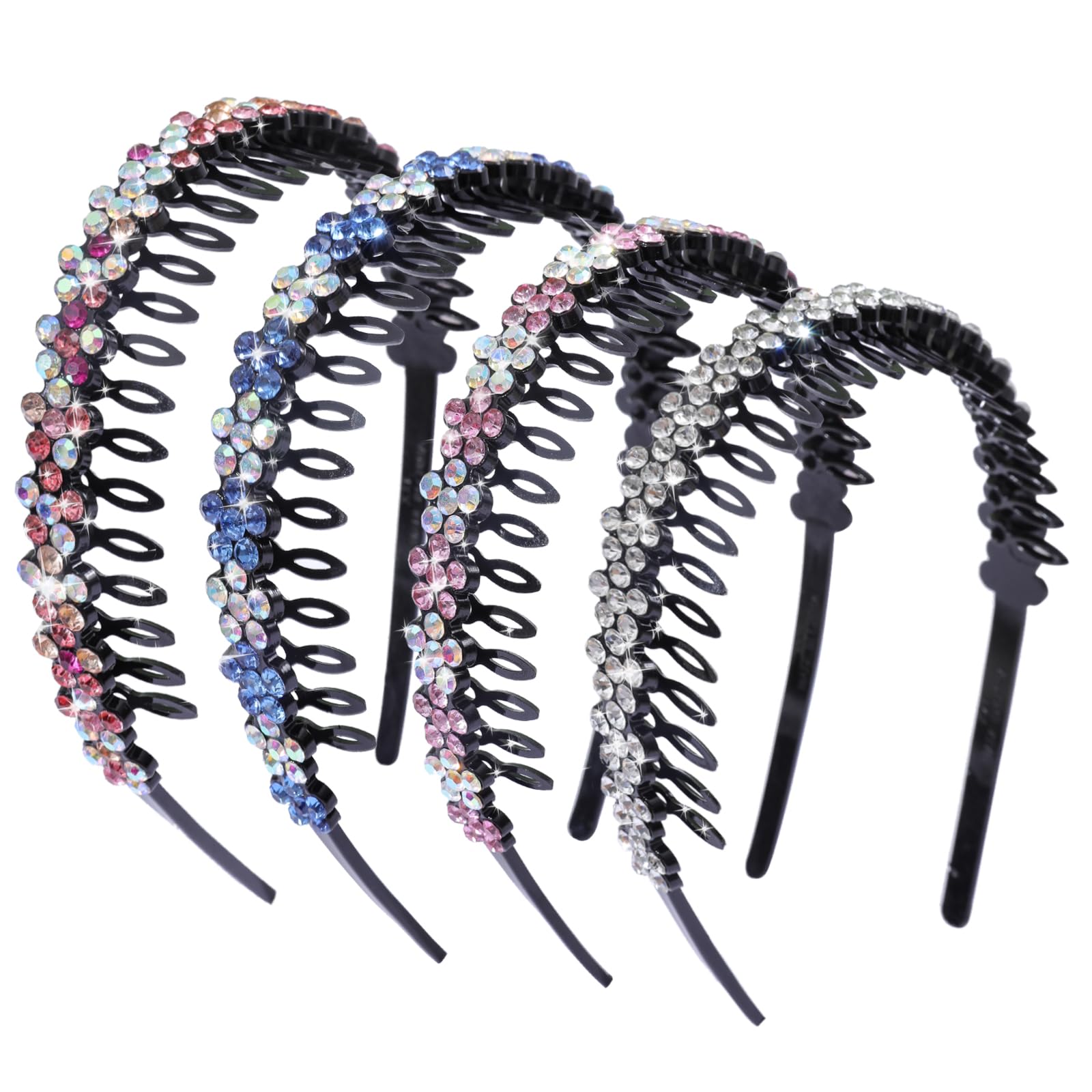 Cutewing headband front view showing four-color pack and sparkle