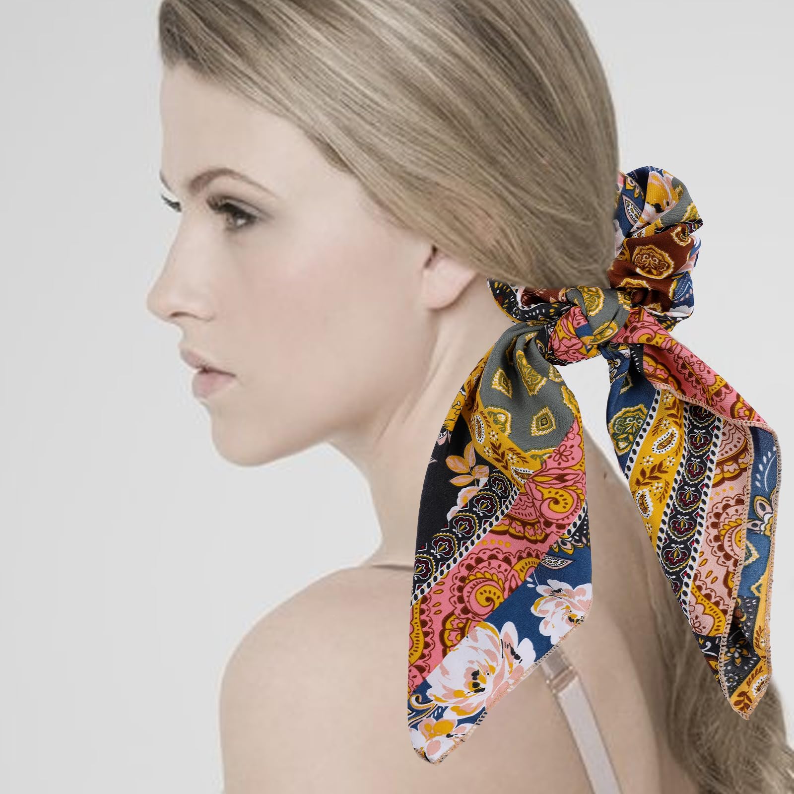 Cutewing six-color scrunchies laid out showing mix-and-match color options