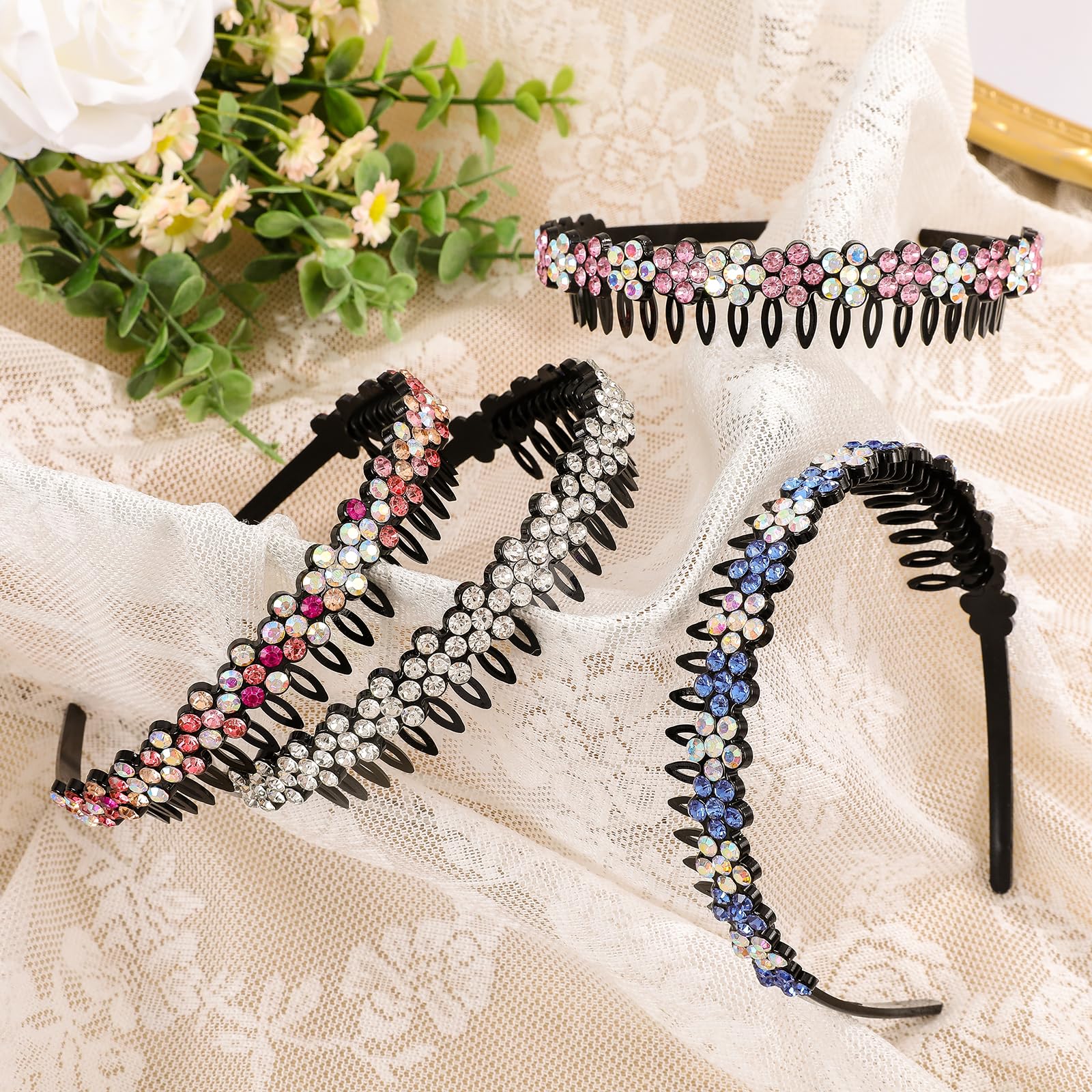 Cutewing headband beside ruler showing scale and one-size fit