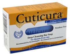 Close-up of Cuticura soap texture highlighting gentle conditioning benefit