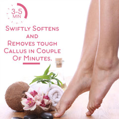Cutikles application on heel showing targeted softening benefit