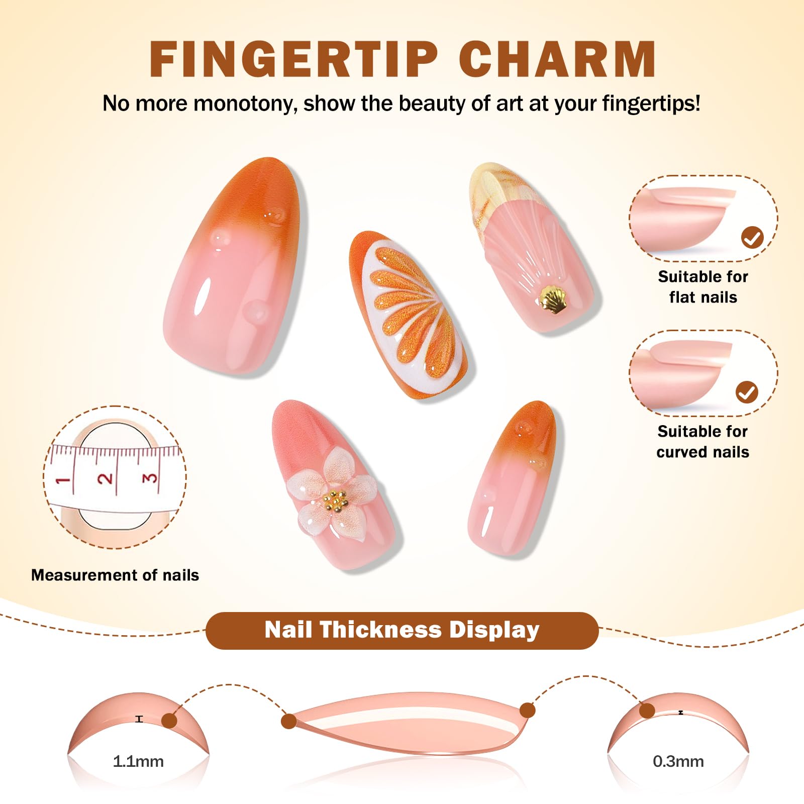 CUZIAM kit tools image with adhesive tabs, file, and cuticle stick for easy application