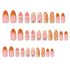 CUZIAM close-up of 3D orange slice and floral detail highlighting textured design