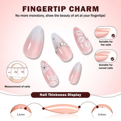 CUZIAM size comparison on fingers showing fit and natural almond shape for correct sizing