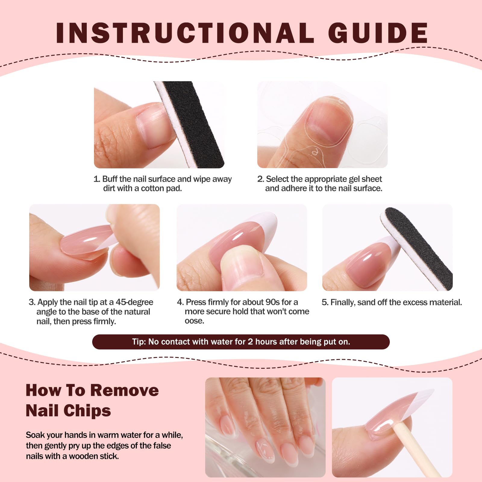 CUZIAM stored reusable nail tips in box preserving decorations for next use