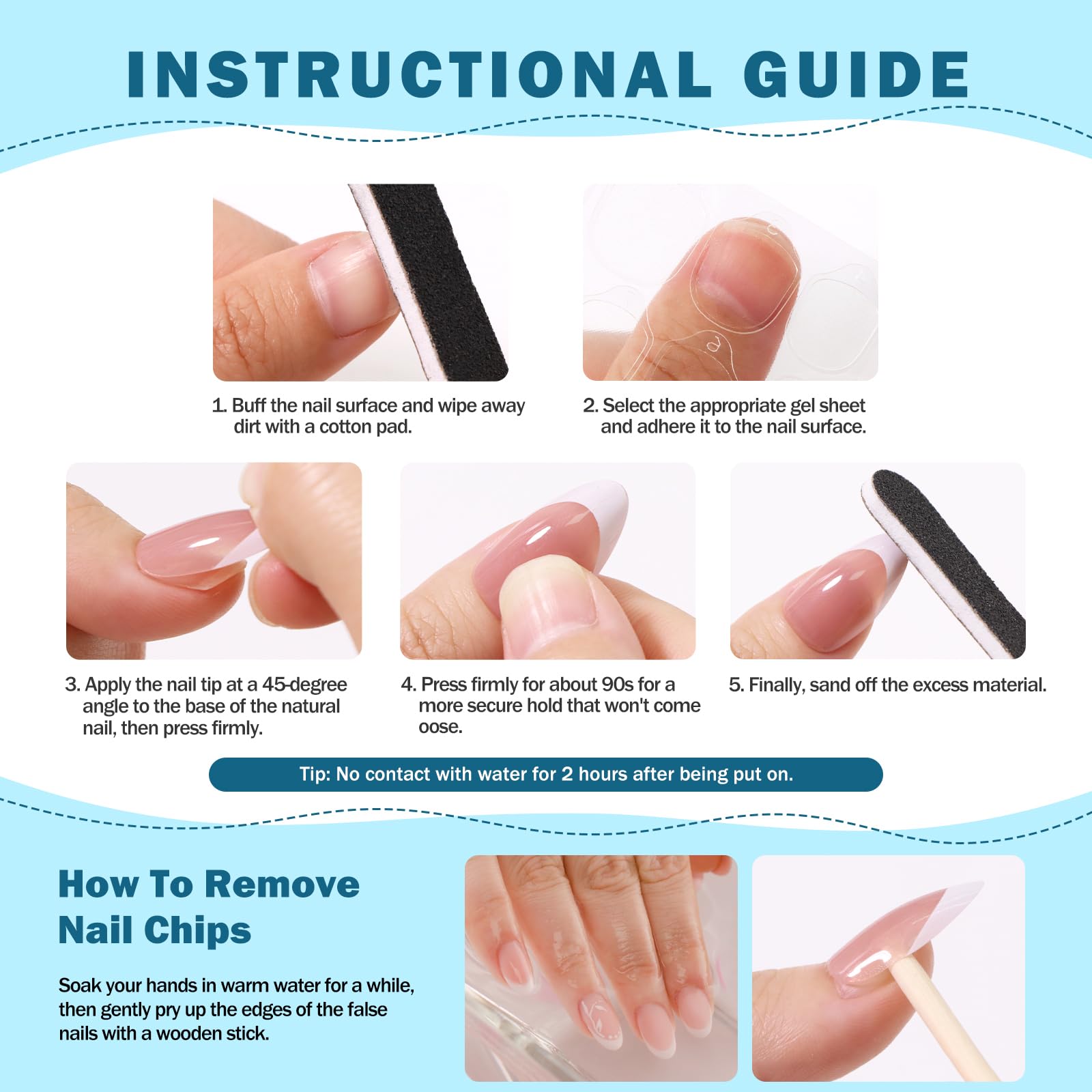 CUZIAM stored kit with reusable nails and adhesive benefit repeated wear