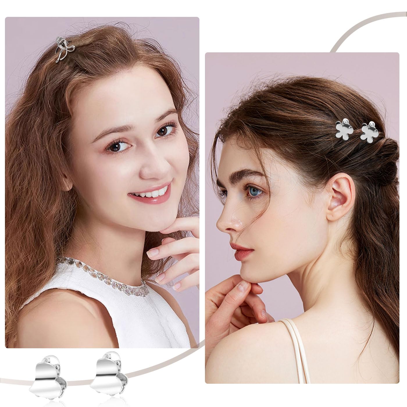 CWJCYTNSN close-up flower shaped clip highlighting decorative polish and charm