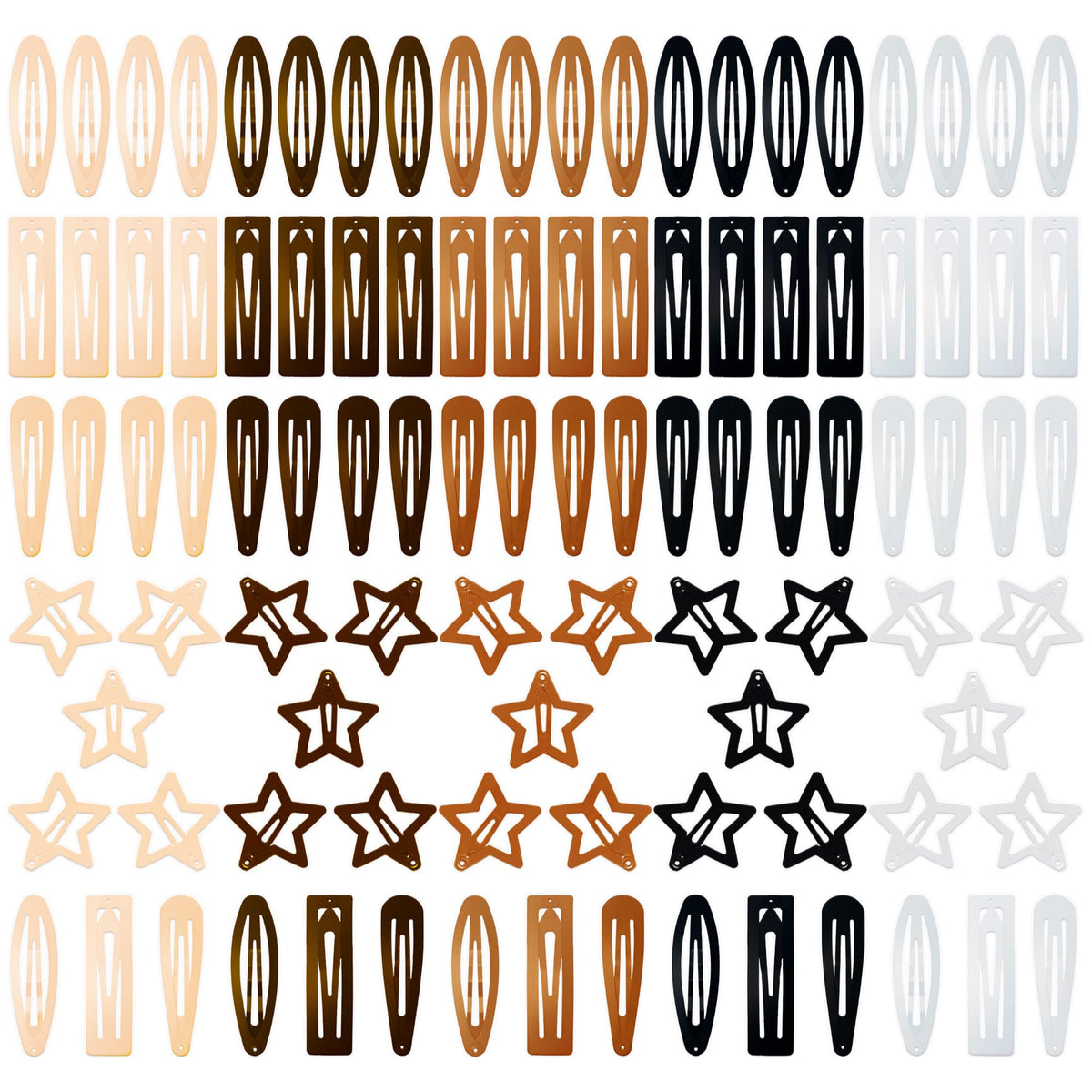 CYBAUG front packaging showing 100 snap hair clips and value assortment