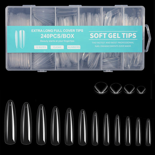 Cycullinyt front packaging showing 240 clear tips, great value