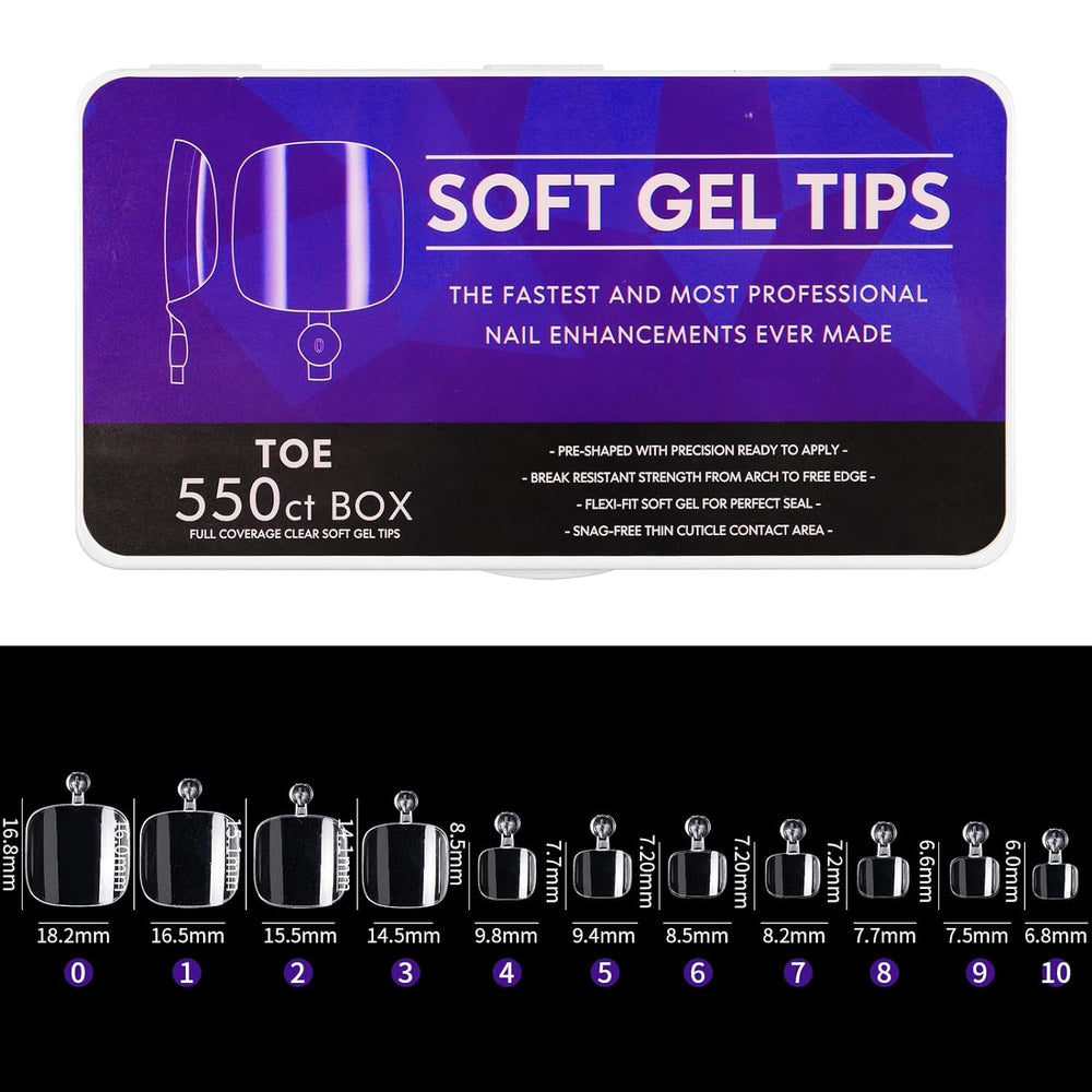 Cycullinyt front packaging showing 550pcs toe tips and kit benefits
