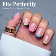 Cycullinyt tips applied during a home manicure demonstrating easy use