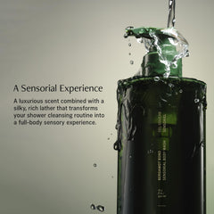 CYKLAR bottle in styled bathroom scene conveying ritual use benefit: sensory experience