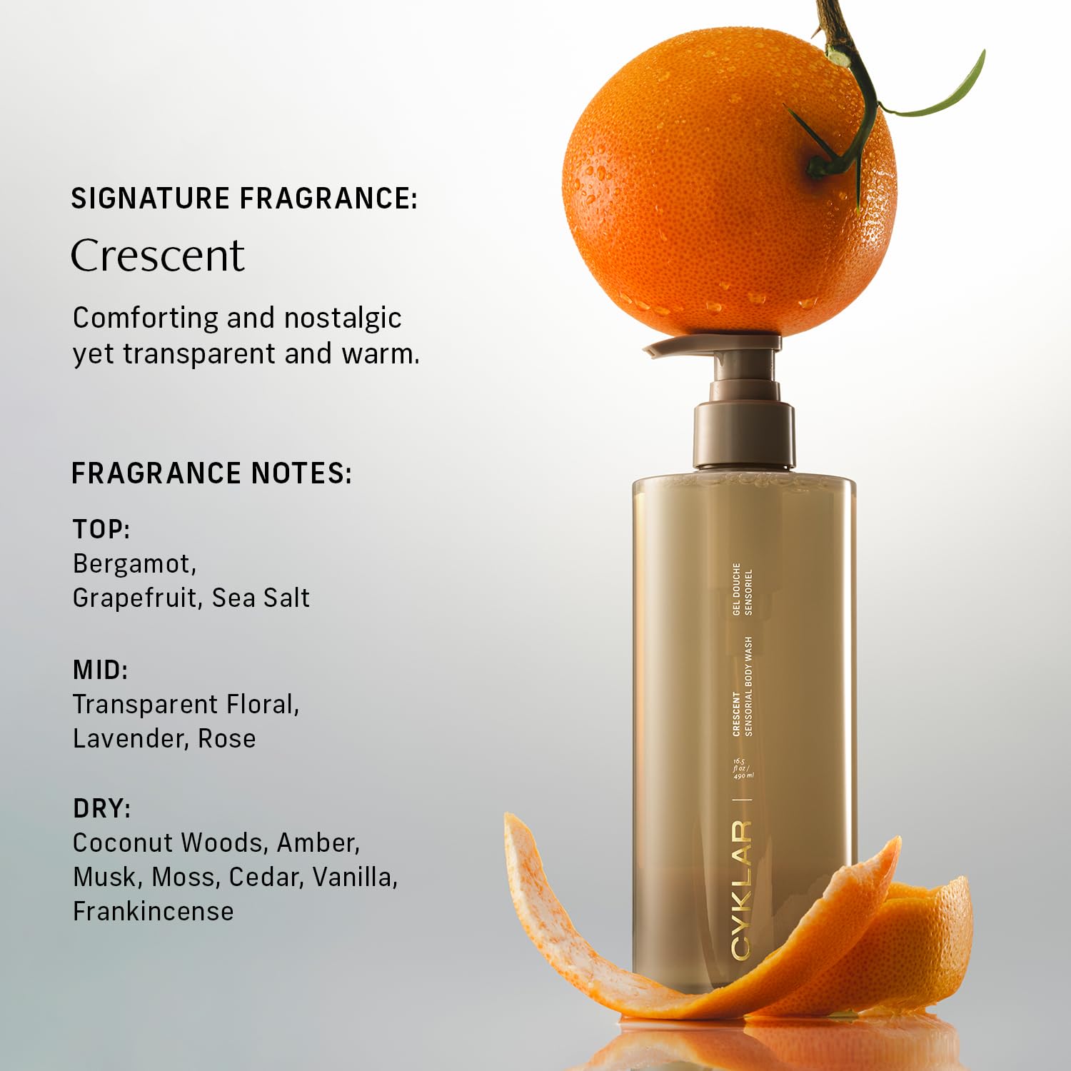 CYKLAR oil-complex texture on fingertip showing hydrating, non-greasy finish