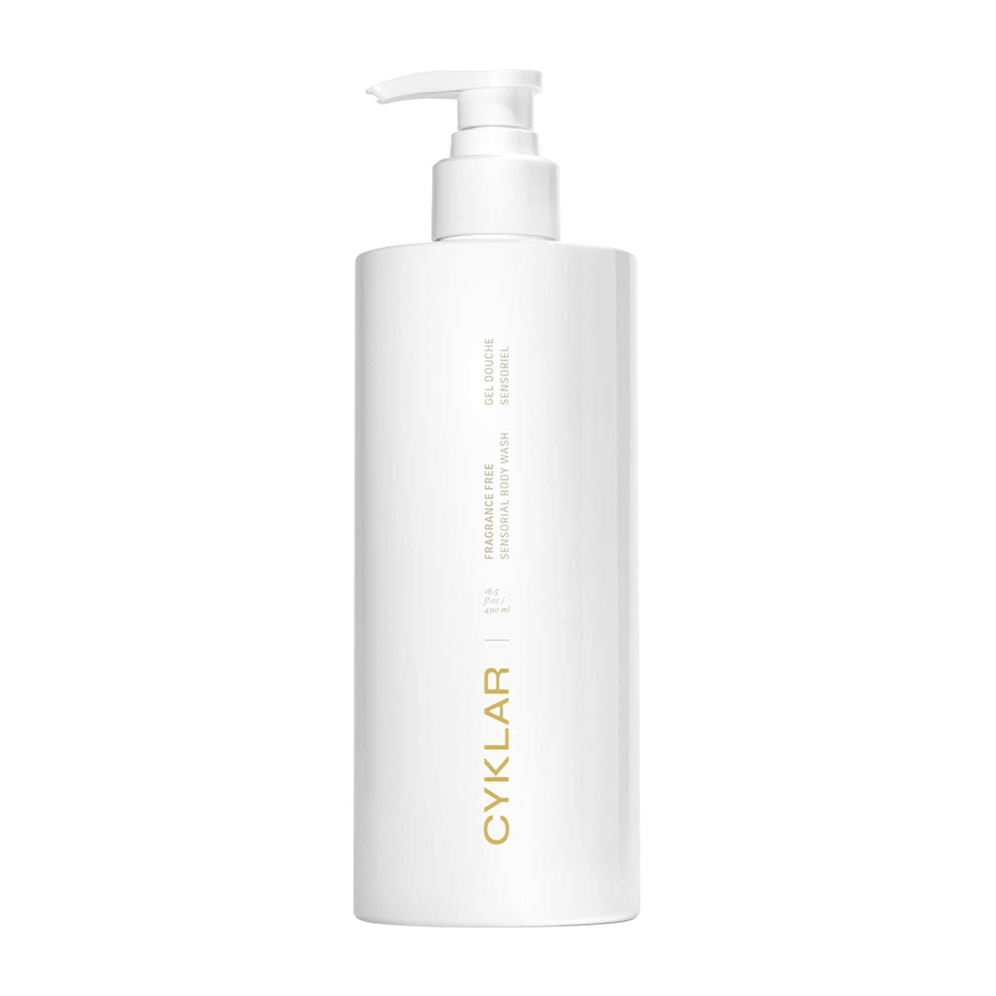 CYKLAR front bottle showing fragrance-free label and hydrating benefits