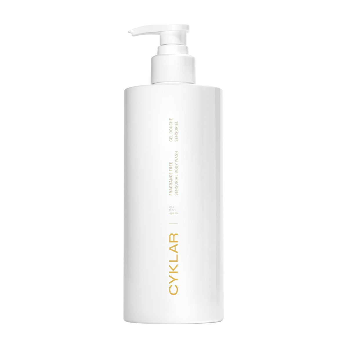 CYKLAR front bottle showing fragrance-free label and hydrating benefits