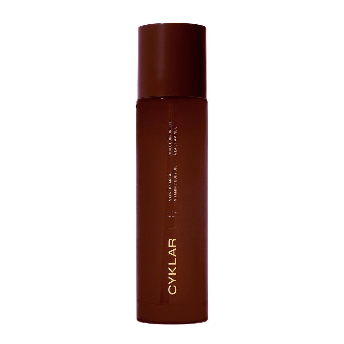 CYKLAR front bottle shot shows packaging and elegant Sacred Santal scent benefit