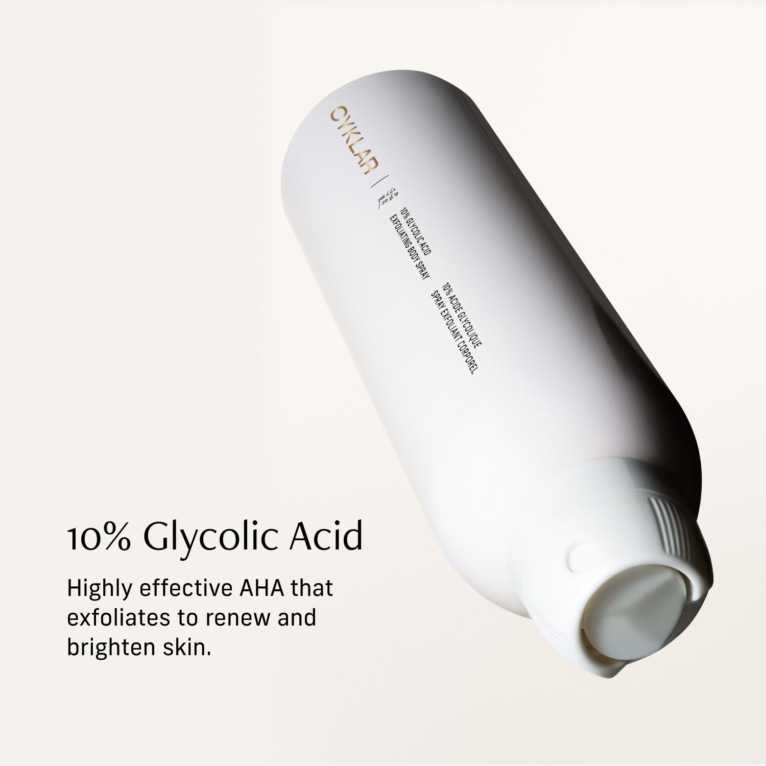 CYKLAR mist on skin detail illustrating lightweight texture