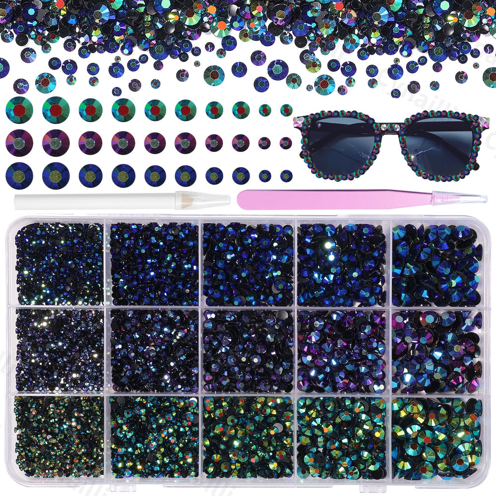 Cynailli front box packaging showing organized 15-grid storage and included tools for convenience